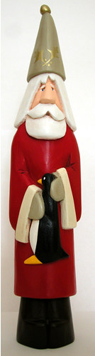 Santa holding penguin #724