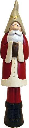 Santa carving with Santa doll